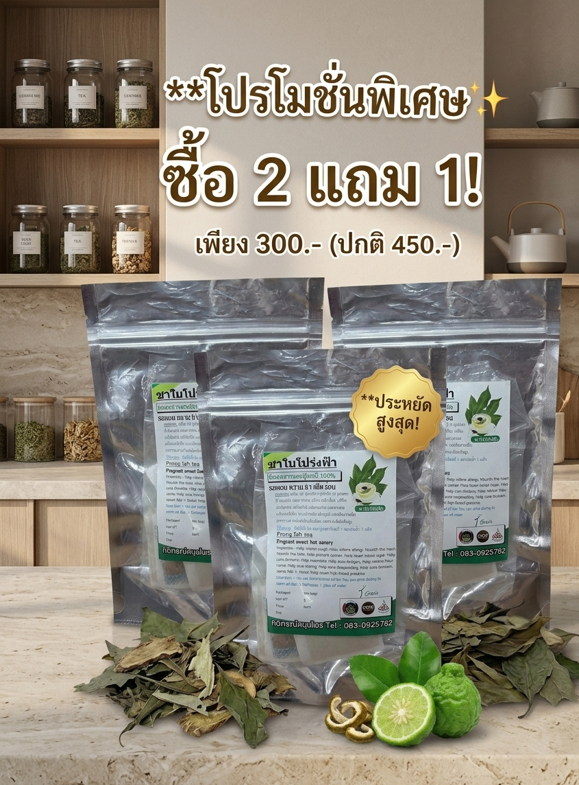 โปรโมชันชาใบโปร่งฟ้า ซื้อ 2 แถม 1✨ โปรโมชันชาใบโปร่งฟ้า ซื้อ 2 แถม 1✨
